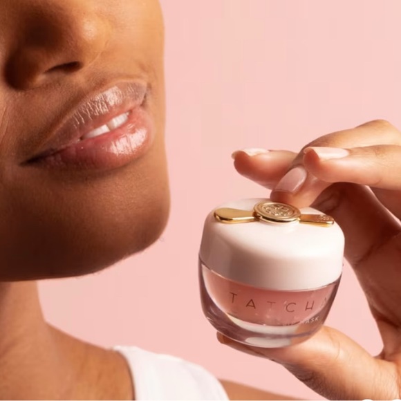 TATCHA Kissu Lip Mask Duo Lip Mask & Lip Mask Wisteria. Spatula swiped once each - Picture 7 of 15